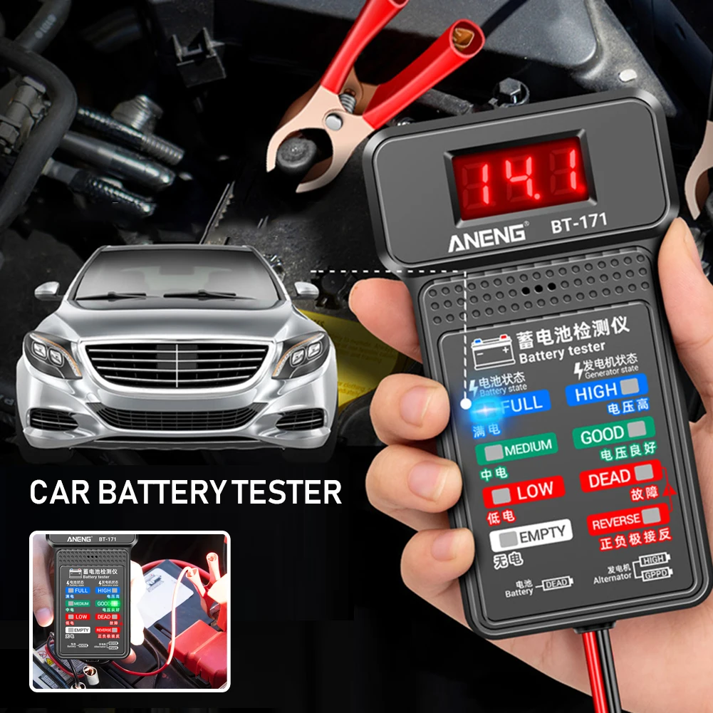 12V Car Battery Tester 100-2000CCA Battery Load Tester LCD Screen Automatic Starting Charging System Battery Alternator Analyzer
12V Car Battery Tester 100-2000CCA Battery Load Tester LCD Screen Automatic Starting Charging System Battery Alternator Analyzer