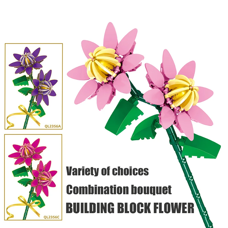 Romantic Flower Building Blocks Lily Carnation Bouquet Assembled Bricks Home Decor Simulation Flowers Children's Toys Girl Gifts
Romantic Flower Building Blocks Lily Carnation Bouquet Assembled Bricks Home Decor Simulation Flowers Children's Toys Girl Gifts