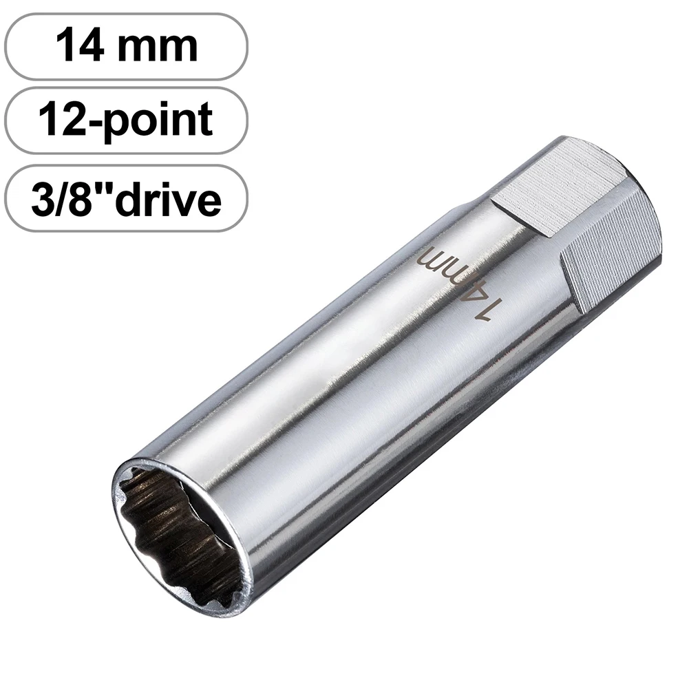 Wrench Spark Plug Socket 3/8 Inch 62mm Chrome Vanadium Steel Removal Tool Silver Sleeve Socket 12-point 18.5/20mm
Wrench Spark Plug Socket 3/8 Inch 62mm Chrome Vanadium Steel Removal Tool Silver Sleeve Socket 12-point 18.5/20mm