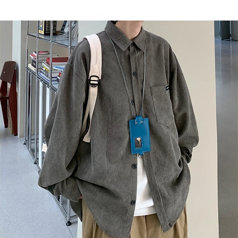 2022New Men Corduroy Vintage Harajuku Shirts 2022 Autumn Mens Korean Fashions Button Up Shirts Male Long Sleeve Black Shirt 2XL
2022New Men Corduroy Vintage Harajuku Shirts 2022 Autumn Mens Korean Fashions Button Up Shirts Male Long Sleeve Black Shirt 2XL