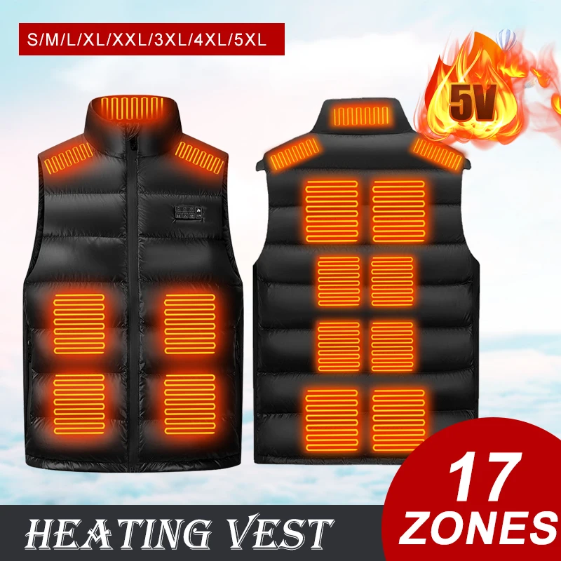 17 Areas Heated Vest Jacket Winter Men Women Heating Down Vest USB Powered 3 Gear Temperature Control Warm Outdoor Hiking Camp
17 Areas Heated Vest Jacket Winter Men Women Heating Down Vest USB Powered 3 Gear Temperature Control Warm Outdoor Hiking Camp