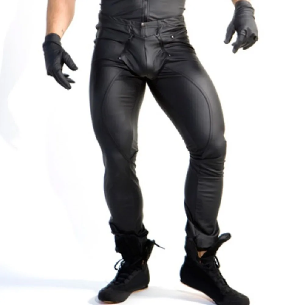 Black Pants Buttons Men PU Leathe PU Leather R Legging Skinny Pouch Open Pants Trousers Clubwear Tight Wet Look
Black Pants Buttons Men PU Leathe PU Leather R Legging Skinny Pouch Open Pants Trousers Clubwear Tight Wet Look