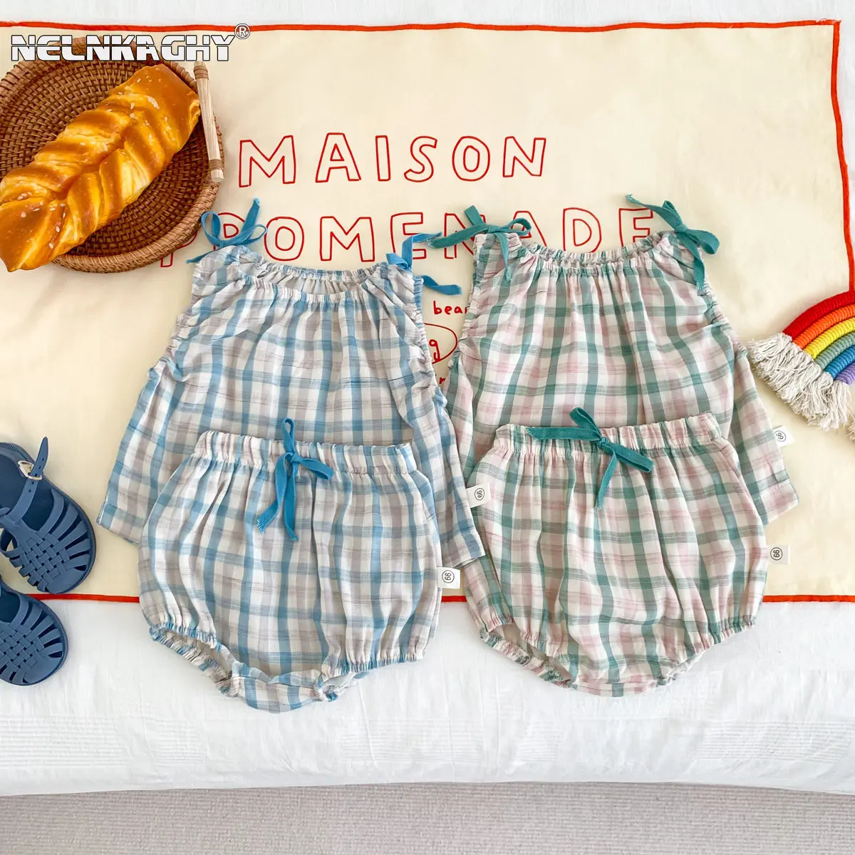 2023 Summer New In Kids Baby Girls Sling Plaid Top T-shirts+shorts Infant Pure Cotton Clothes Set Newborn Toddler 2pcs 0-24M
2023 Summer New In Kids Baby Girls Sling Plaid Top T-shirts+shorts Infant Pure Cotton Clothes Set Newborn Toddler 2pcs 0-24M