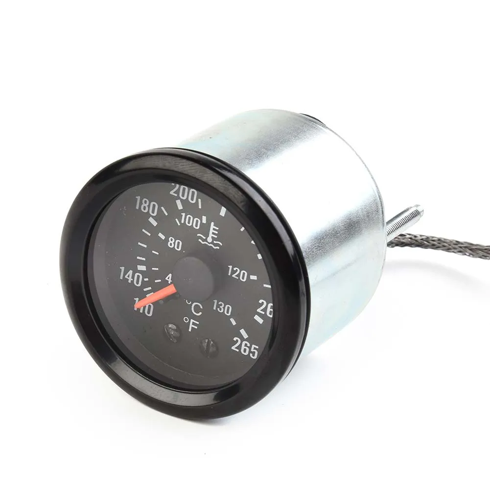 Meter Water Temperature Gauge Pointer Mechanical Temperature Sensor With Sensor 130℃/265℉ 52mm ABS+Metal Accessories
Meter Water Temperature Gauge Pointer Mechanical Temperature Sensor With Sensor 130℃/265℉ 52mm ABS+Metal Accessories
