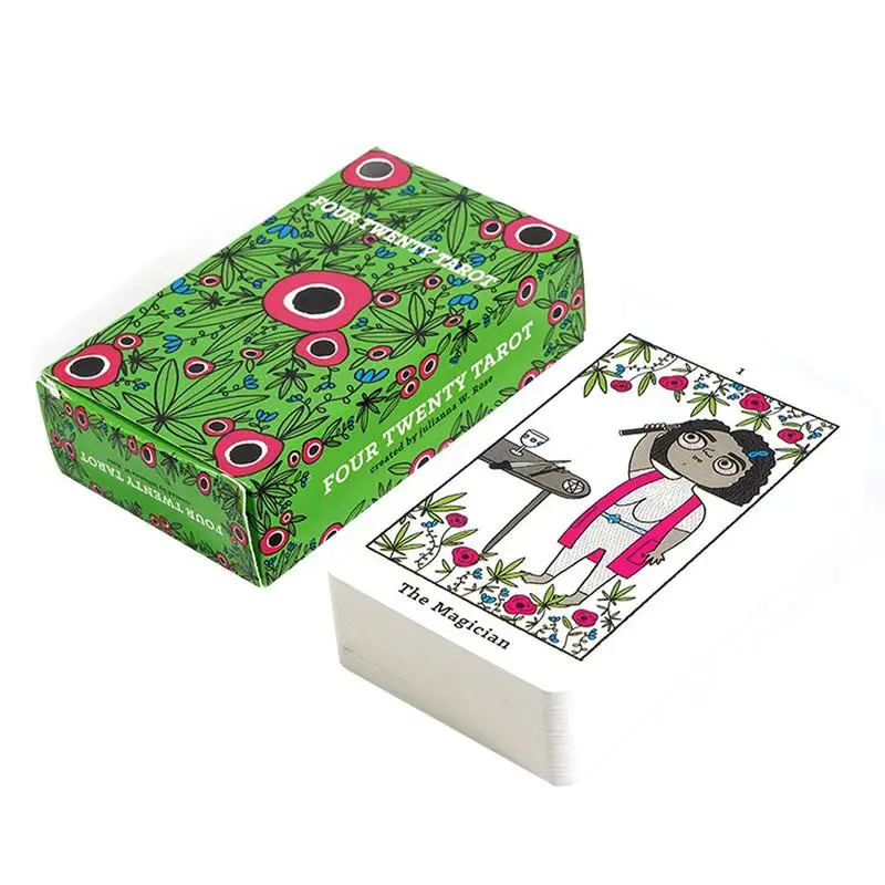 78pcs Four Twenty Tarot Cards For Fate Divination Oracle Cards Fortune Telling Board Game Party Entertainment Card Game Tarots 
78pcs Four Twenty Tarot Cards For Fate Divination Oracle Cards Fortune Telling Board Game Party Entertainment Card Game Tarots