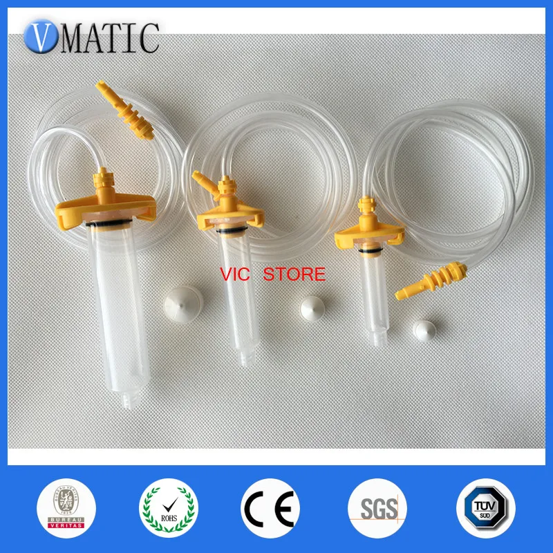 

Free Shipping Yellow 5cc/10cc/30cc Glue Dispenser Syringe Barrel Syringe Adapter (Each Size Have 2 Sets, Totally 6 Sets)