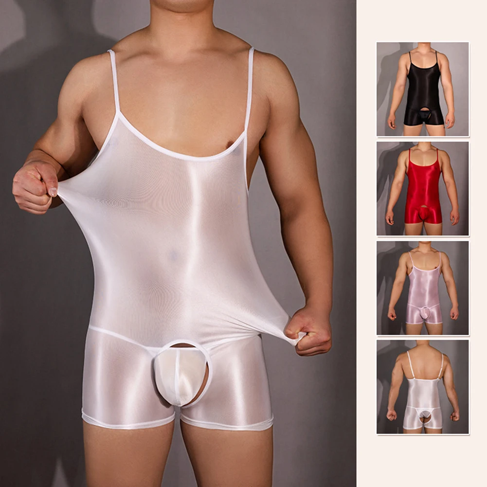 Men Glossy Shiny Crotchless Bodysuit Jumpsuit Sleepwear Short Sleeve Hollow Out Nightwear Sexy Ice Silk Transparent Lingerie
Men Glossy Shiny Crotchless Bodysuit Jumpsuit Sleepwear Short Sleeve Hollow Out Nightwear Sexy Ice Silk Transparent Lingerie