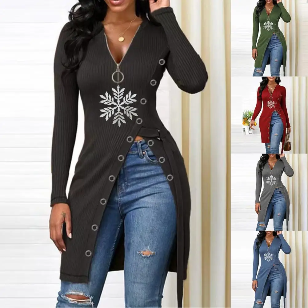 Chic Women Pullover Temperament Pullover Top Printed Split Bandage Pullover Blouse Dressing
Chic Women Pullover Temperament Pullover Top Printed Split Bandage Pullover Blouse Dressing