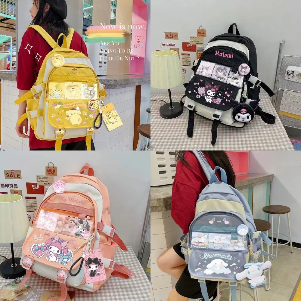 Sanrios Anime Kawaii Cinnamoroll My Melody Pompom Kuromi Children Schoolbag Girl Cartoon Waterproof Multilayer Backpack Kidgift
Sanrios Anime Kawaii Cinnamoroll My Melody Pompom Kuromi Children Schoolbag Girl Cartoon Waterproof Multilayer Backpack Kidgift