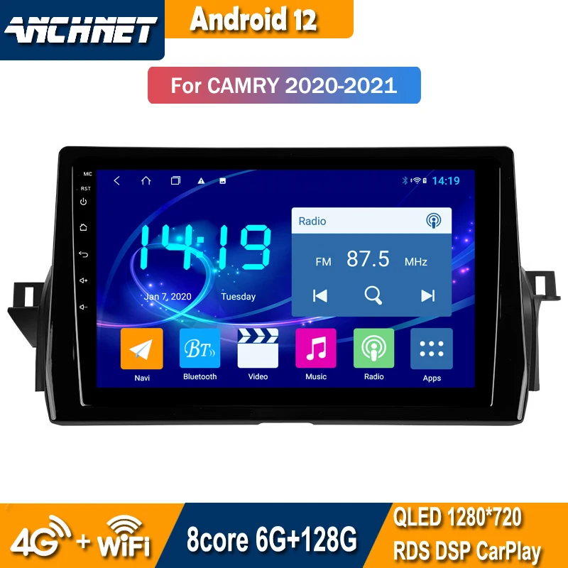 Автомагнитола DSP на Android 12 с GPS для Toyota Camry 2020-2021, мультимедийный плеер для Carplay, Wi-Fi, стерео навигация
Автомагнитола DSP на Android 12 с GPS для Toyota Camry 2020-2021, мультимедийный плеер для Carplay, Wi-Fi, стерео навигация