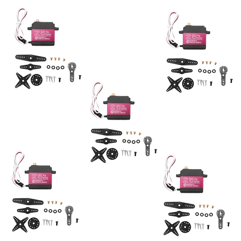 5X 25KG Digital Servo Full Metal Gear High Torque Waterproof For RC Car Crawler Robot Control Angle 270°
5X 25KG Digital Servo Full Metal Gear High Torque Waterproof For RC Car Crawler Robot Control Angle 270°