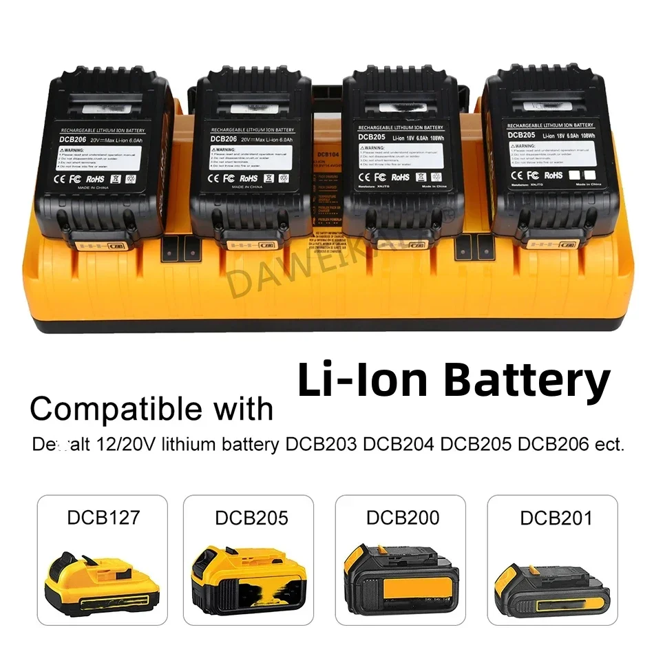 De-walt 14.4V 18V 20V Lithium Battery Charger DCB203 DC B204 DCB205 DCB206 Li-Ion Battery DCB118 DCB1418 DCB140 DCB183 DCB200
De-walt 14.4V 18V 20V Lithium Battery Charger DCB203 DC B204 DCB205 DCB206 Li-Ion Battery DCB118 DCB1418 DCB140 DCB183 DCB200