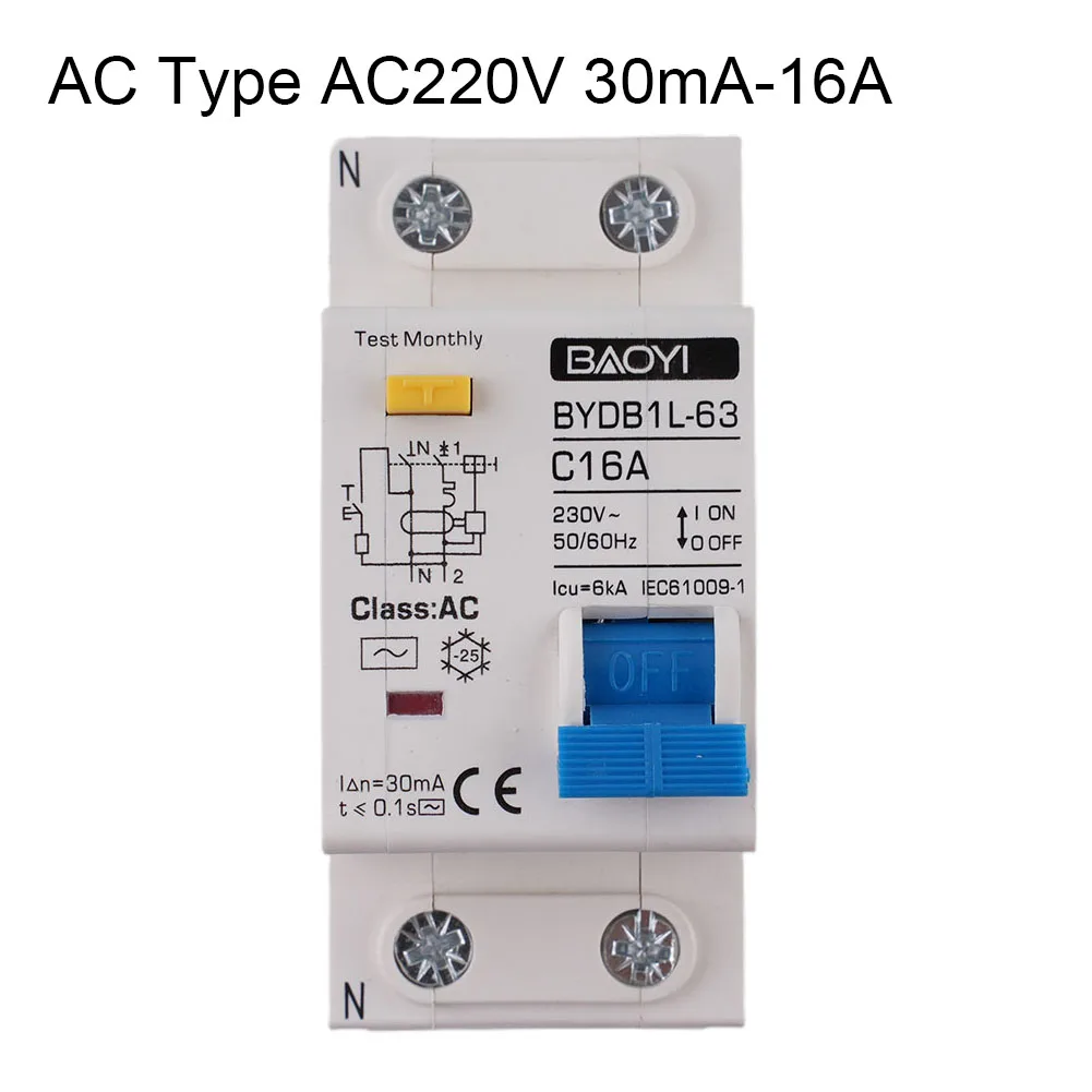 30mA -10A Circuit Breaker Short Circuit Supplies A Type Accessories DPNL Electrical Equipment Household MCB 1 Pc
30mA -10A Circuit Breaker Short Circuit Supplies A Type Accessories DPNL Electrical Equipment Household MCB 1 Pc