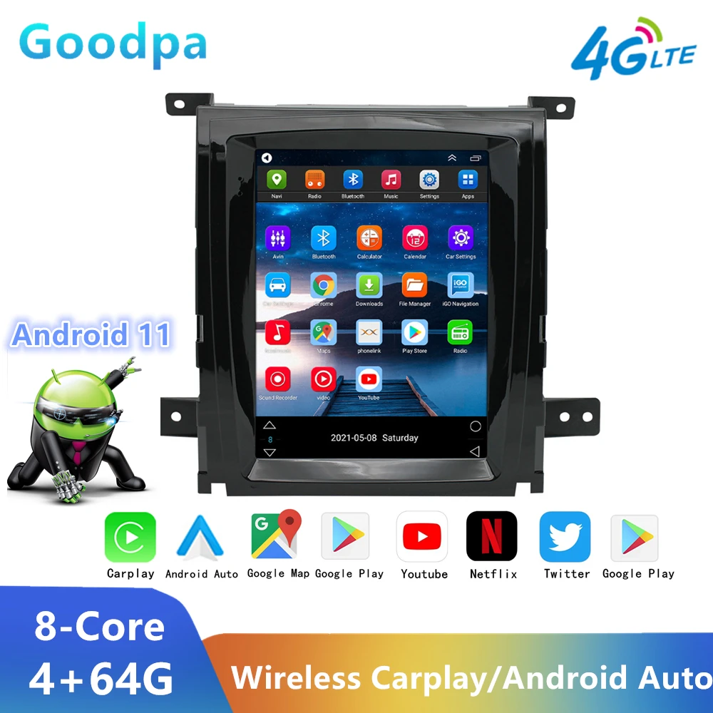 Wireless Android Auto CarPlay Car Stereo Car Radio Android 11 8-Core 4+64G BT GPS Navigation For Cadillac Seville SLS 2007-2012
Wireless Android Auto CarPlay Car Stereo Car Radio Android 11 8-Core 4+64G BT GPS Navigation For Cadillac Seville SLS 2007-2012