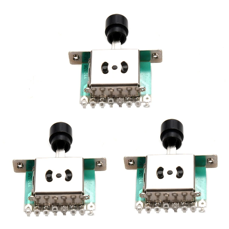 

3X 3 Way Selector Switches,Guitar Pickup Toggle Lever Switches For Tele ST Electric Guitar