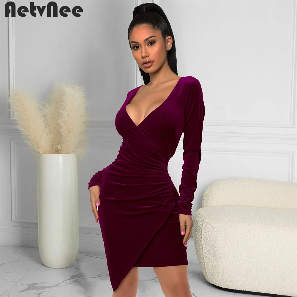 2022 New Dress for Women Velvet Sexy Party Vestidos Spring Long Sleeve Elastic Bodycon Mini Dresses Y2K Partywear Club Clothes
2022 New Dress for Women Velvet Sexy Party Vestidos Spring Long Sleeve Elastic Bodycon Mini Dresses Y2K Partywear Club Clothes