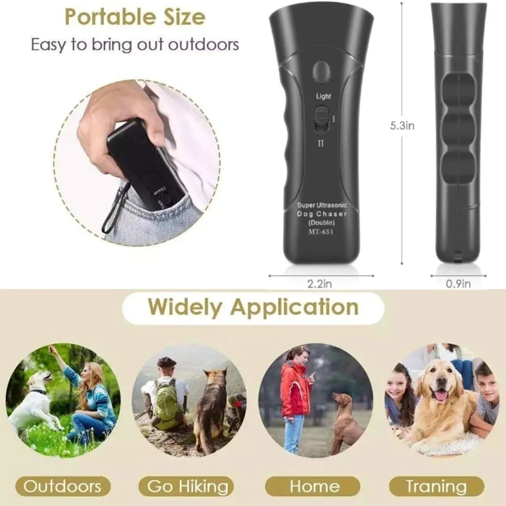 Dog Control Bark Bark Flashlight With Device Pet Dog Handheld 1 3 Tools High-power Repeller Deterrent Anti Dog In Trainer
Dog Control Bark Bark Flashlight With Device Pet Dog Handheld 1 3 Tools High-power Repeller Deterrent Anti Dog In Trainer