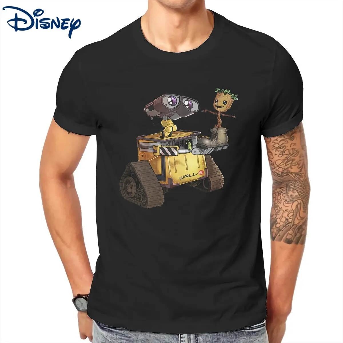 

Vintage Disney We are Friends Groot T-Shirts Men Crewneck Pure Cotton T Shirts Short Sleeve Tees Graphic Tops
