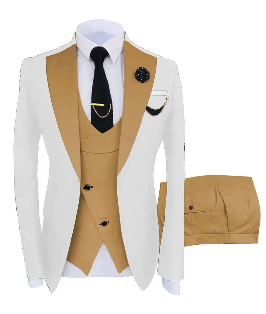 Men Coat Business Formal Slim Fit Suit Set Party Vest Pants Wedding Blazer 3PCS
Men Coat Business Formal Slim Fit Suit Set Party Vest Pants Wedding Blazer 3PCS