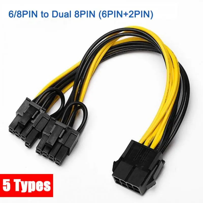6/8/15 Pin PCI Express To Dual PCIE 8 (6+2) Pin Power Cable 50cm Motherboard Graphics Card PCI-E GPU Power Data Cable Splitter
6/8/15 Pin PCI Express To Dual PCIE 8 (6+2) Pin Power Cable 50cm Motherboard Graphics Card PCI-E GPU Power Data Cable Splitter