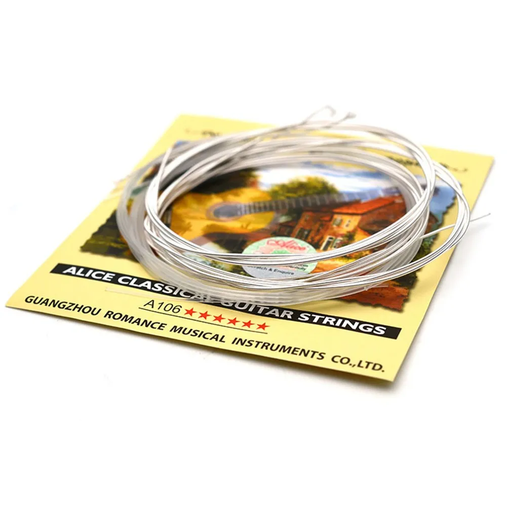 6pcs Alice Classical Super Tension Guitar Strings Clear Nylon And Silver Plated Copper Wound Accessories Transparent Strings
6pcs Alice Classical Super Tension Guitar Strings Clear Nylon And Silver Plated Copper Wound Accessories Transparent Strings