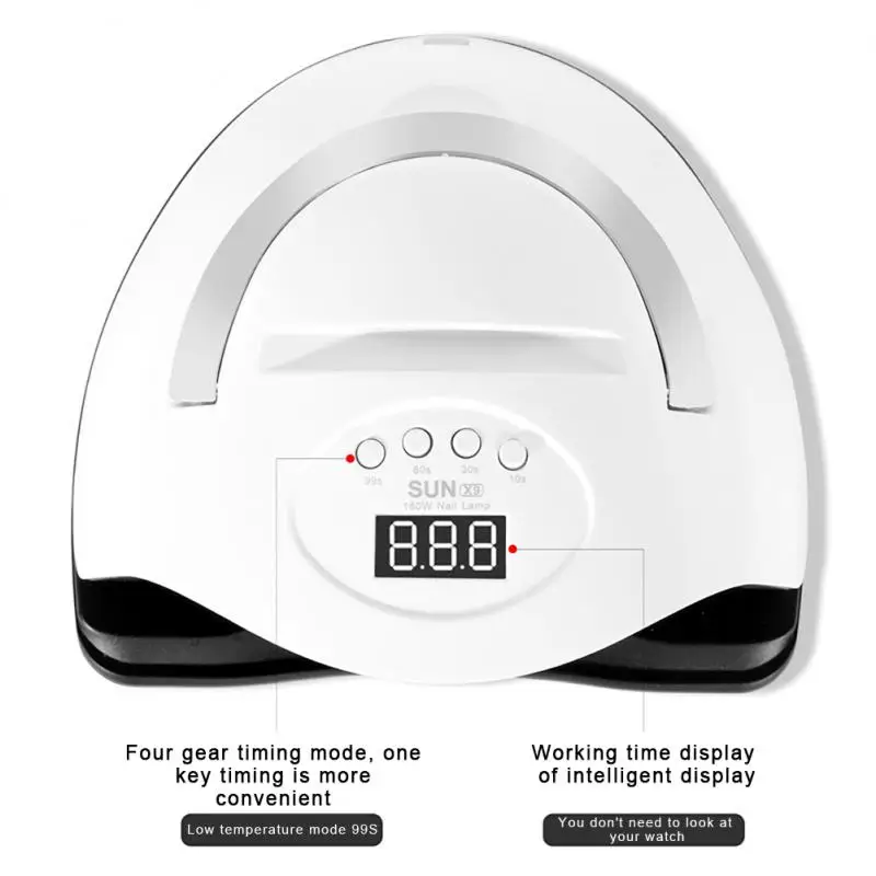 SUN X9 Nail Dryer 160W LED Nail Lamp UV Lamp For Curing All Gel Nail Polish With Motion Sensing Manicure Pedicure Salon Tool
SUN X9 Nail Dryer 160W LED Nail Lamp UV Lamp For Curing All Gel Nail Polish With Motion Sensing Manicure Pedicure Salon Tool