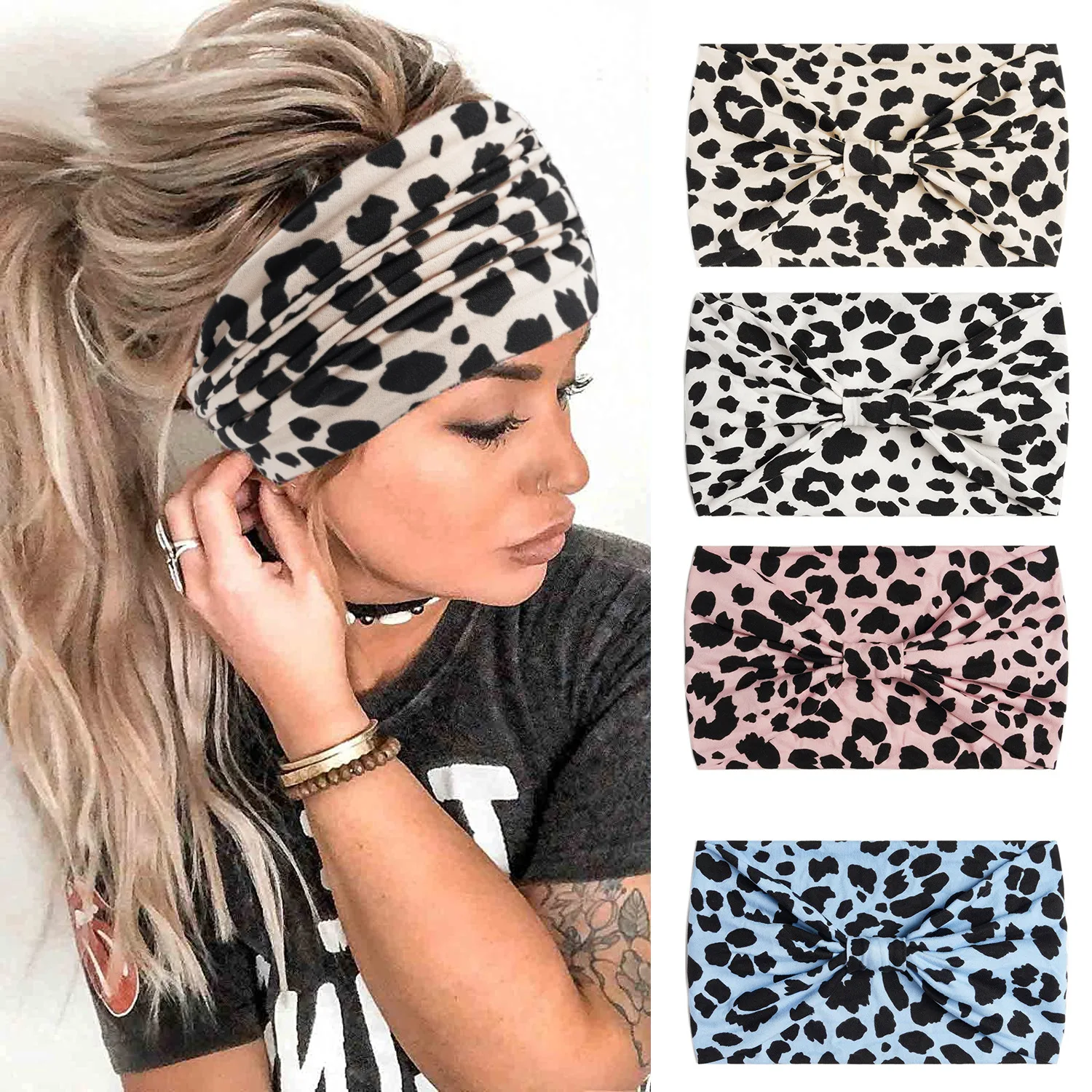Boho Leopard Print Milk Silk Elastic Anti-perspirant Exercise Headband Women Girls16cm Wide Yoga Hair Band Accessories Headdress
Boho Leopard Print Milk Silk Elastic Anti-perspirant Exercise Headband Women Girls16cm Wide Yoga Hair Band Accessories Headdress