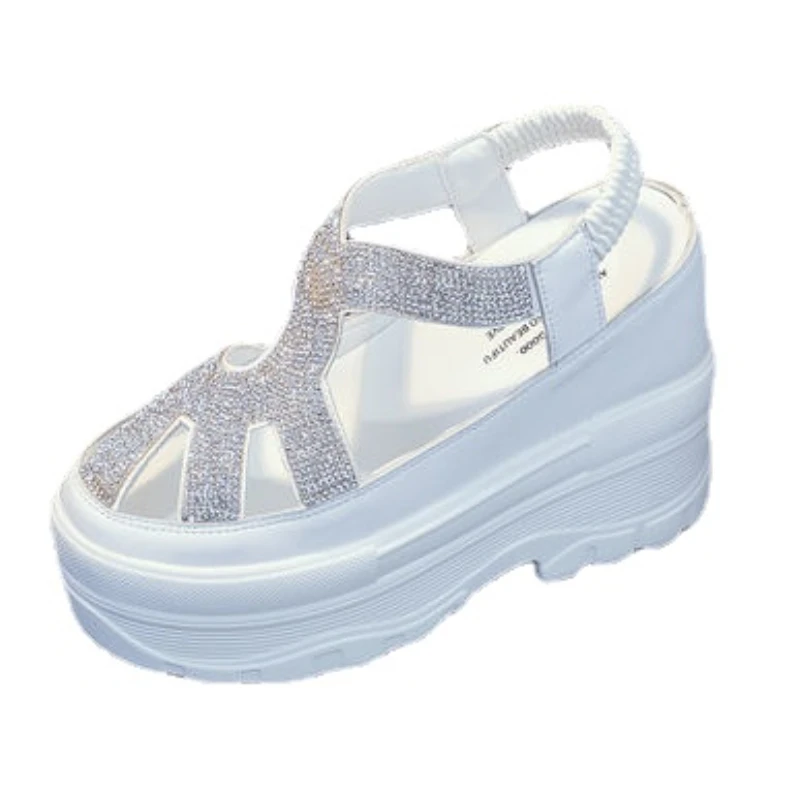 12cm Genuine Leather Women Platform Sandals Wedge Heel Slippers Beach Shoes Summer Women Elegant Female Slides Rhinestone
12cm Genuine Leather Women Platform Sandals Wedge Heel Slippers Beach Shoes Summer Women Elegant Female Slides Rhinestone