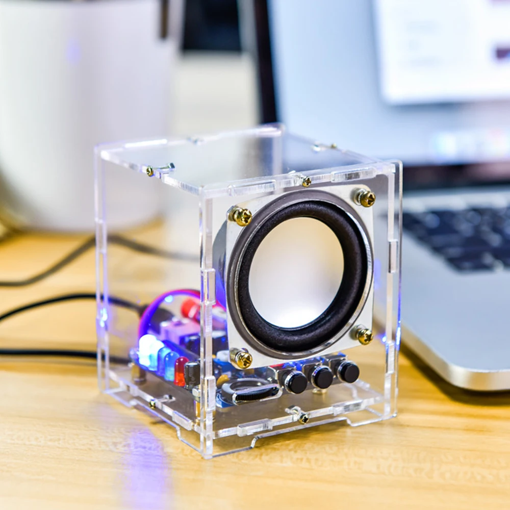 Bluetooth Speaker Power Amplifier 2 Inch Speaker Box Transparent Shell with LED Light DIY Electronic Component Kit
Bluetooth Speaker Power Amplifier 2 Inch Speaker Box Transparent Shell with LED Light DIY Electronic Component Kit