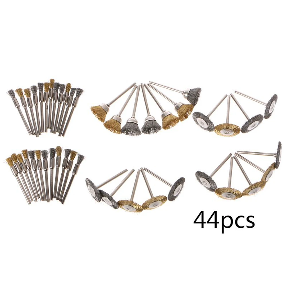 44Pcs Mini Brass Wire Brush Electric Drill Steel Wire Brushes Metal Rust Removal Polishing Power Rotary Tools
44Pcs Mini Brass Wire Brush Electric Drill Steel Wire Brushes Metal Rust Removal Polishing Power Rotary Tools