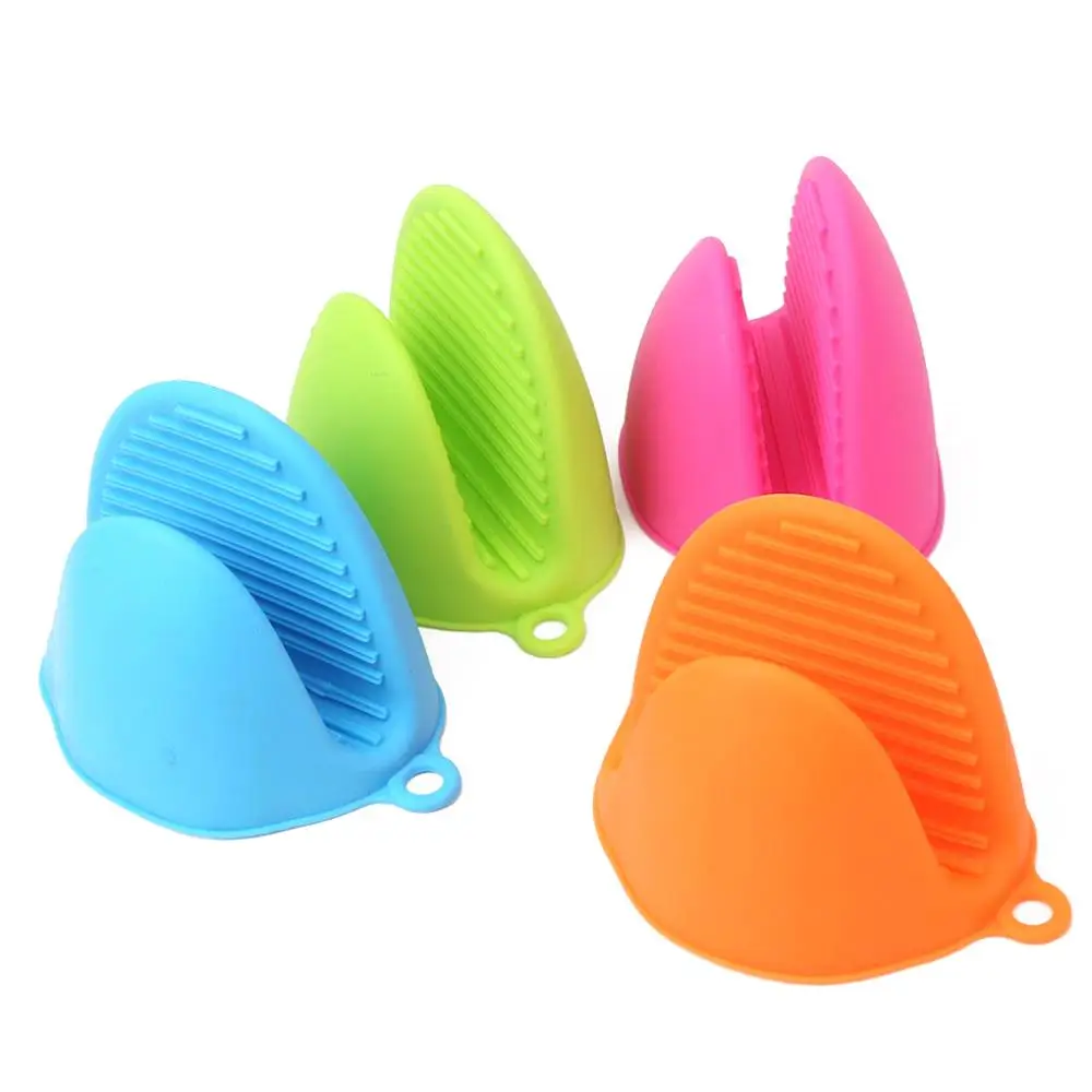 

Heat Resistant Thicken Silicone Glove Microwave Oven Mitts Anti-slip Anti Scald Hand Clip Kitchen Cooking Pinch Grips Pot Holder