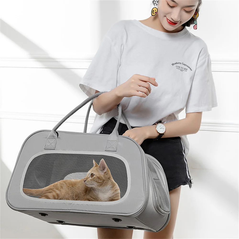 Airline Approved Cat Carrier Breathable Portable Travel Pet Carrier for Cats and Small Dogs Foldable Escape Proof Cat Handbag
Airline Approved Cat Carrier Breathable Portable Travel Pet Carrier for Cats and Small Dogs Foldable Escape Proof Cat Handbag