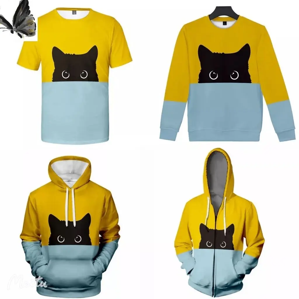 2022 Cute Black Cat Funny 3D Animal Printing Unisex Tee Hoodies Streetwear Plus Size
2022 Cute Black Cat Funny 3D Animal Printing Unisex Tee Hoodies Streetwear Plus Size