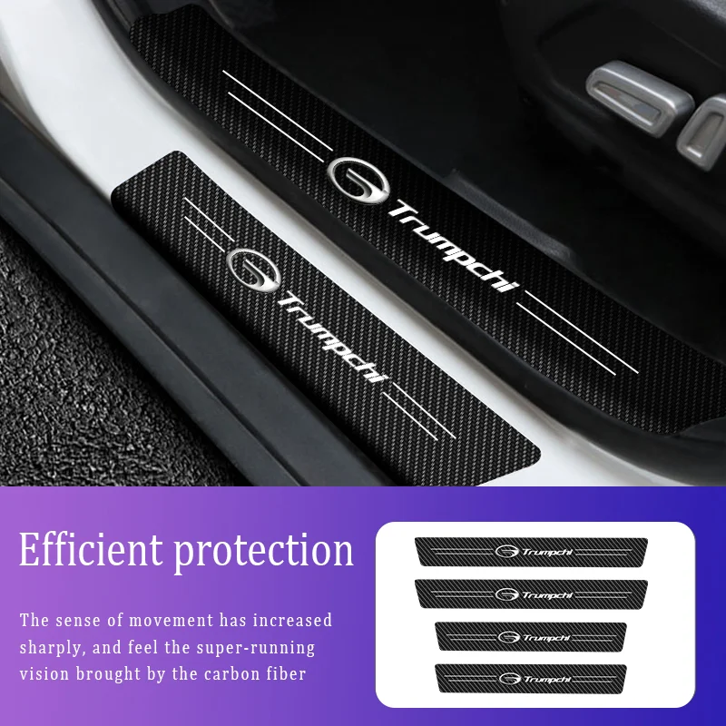4Pieces/Set Car Door Threshold Strip For Trumpchi Logo Styling Sticker Auto Carbon Fiber Scratch Resistant Decals Accessories
4Pieces/Set Car Door Threshold Strip For Trumpchi Logo Styling Sticker Auto Carbon Fiber Scratch Resistant Decals Accessories