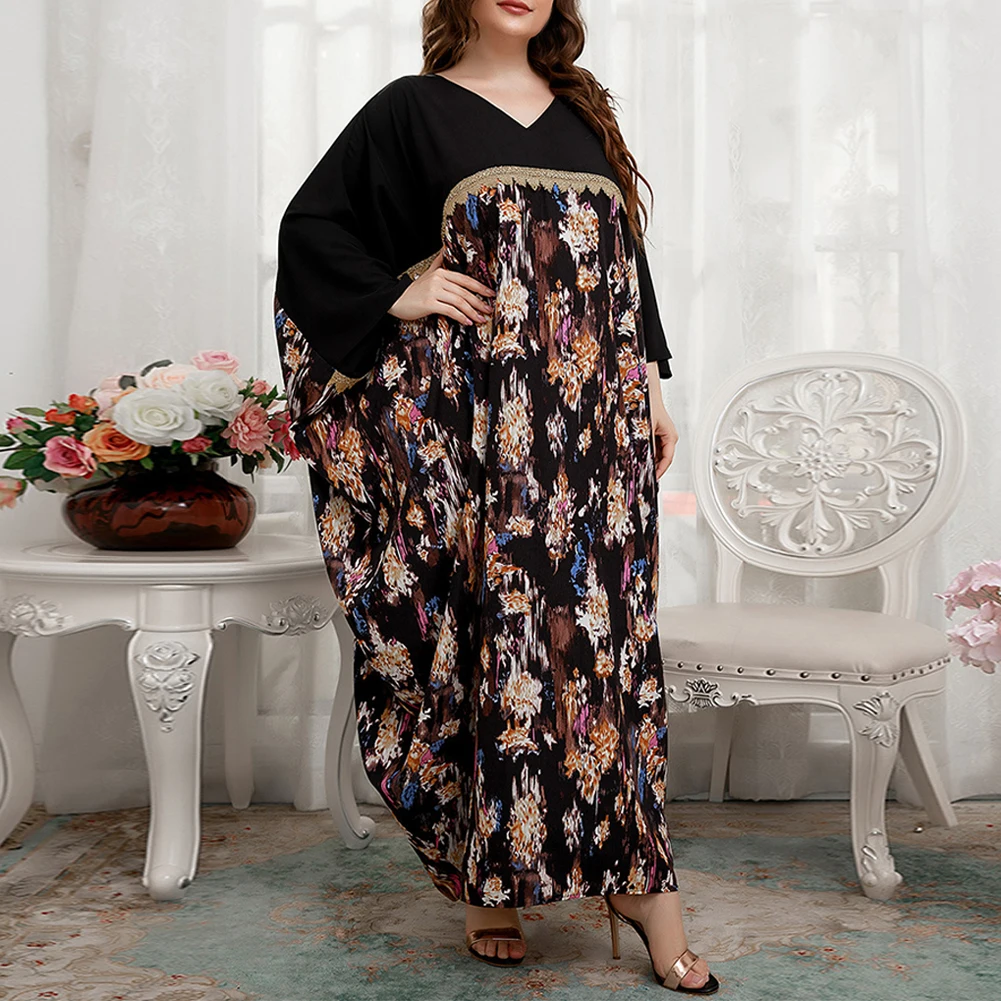 Plus Size Women Dress Long Sleeve Retro Vintage Elegant Evening Party Dress Print Doll Sleeves Loose Holiday Dress
Plus Size Women Dress Long Sleeve Retro Vintage Elegant Evening Party Dress Print Doll Sleeves Loose Holiday Dress