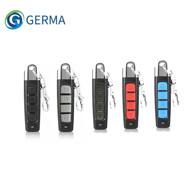 GERMA 433MHZ Remote Control 4 Channe Garage Gate Door Opener Remote Control Duplicator Clone Cloning Code Car Key 
GERMA 433MHZ Remote Control 4 Channe Garage Gate Door Opener Remote Control Duplicator Clone Cloning Code Car Key