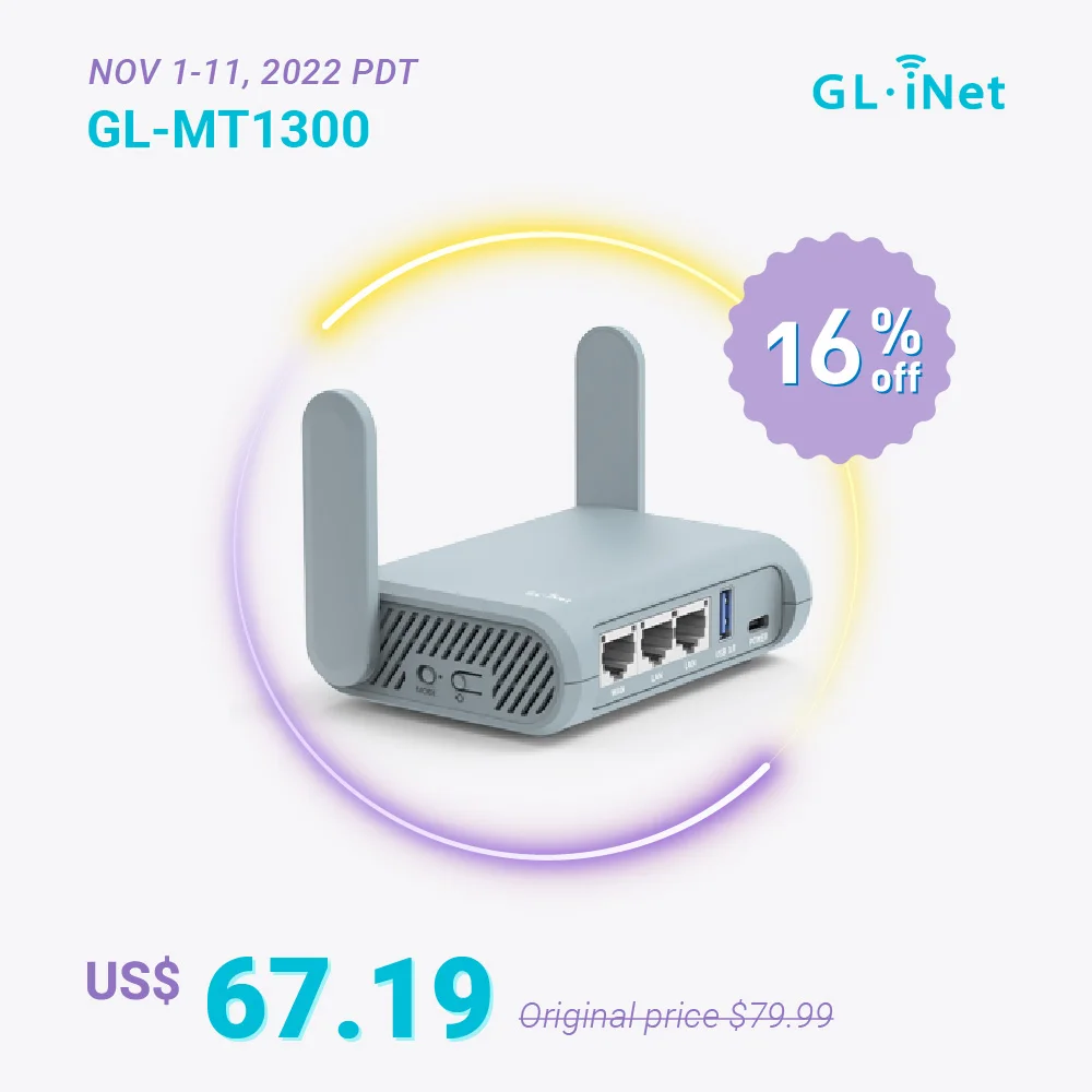 

. GL.iNet Beryl (GL-MT1300) гигабитный двухдиапазонный Wi-Fi маршрутизатор для путешествий с поддержкой IPv6 OpenWrt предварительно установленная карманная точка доступа