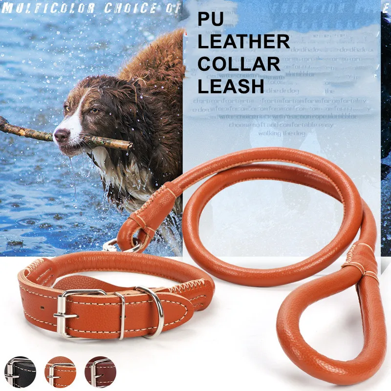 Dog Collar Leash Pu Leather Traction Rope For Small Large Dogs Round Rope Belt Lead Walking Pitbull Pet Chain String Accessories
Dog Collar Leash Pu Leather Traction Rope For Small Large Dogs Round Rope Belt Lead Walking Pitbull Pet Chain String Accessories