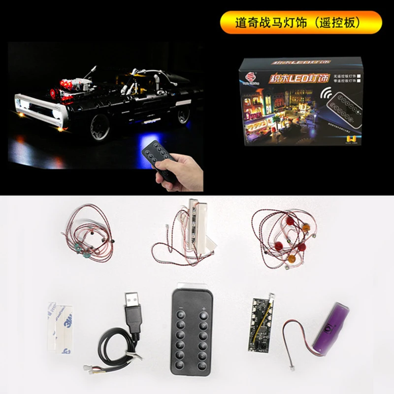 MOC Led Light Kit For 42111 Technical Dom's Dodged Charger Toys Building Blocks Model Lighting Set Remote Control Edition
MOC Led Light Kit For 42111 Technical Dom's Dodged Charger Toys Building Blocks Model Lighting Set Remote Control Edition