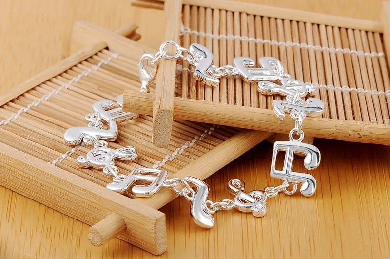 Hot Pretty Fashion Music Note 925 Sterling Silver Bracelets for Woman Fine Luxury Jewelry Wedding Party Holiday Gifts
Hot Pretty Fashion Music Note 925 Sterling Silver Bracelets for Woman Fine Luxury Jewelry Wedding Party Holiday Gifts