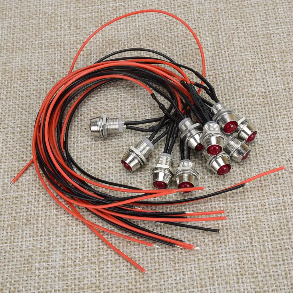 10pcs 12V Red 8mm LED Indicator Lamp Warn Light Fit for Car Truck Boat Pilot Dash Panel
10pcs 12V Red 8mm LED Indicator Lamp Warn Light Fit for Car Truck Boat Pilot Dash Panel
