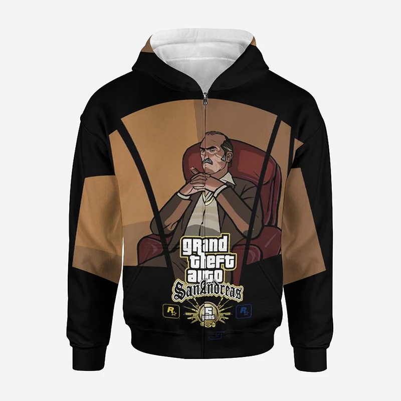 3D Print Grand Theft Auto Game Cartoon Zip up Hoodie Men Women Children Fashion Streetwear Sweatshirt Harajuku Zipper Jacket
3D Print Grand Theft Auto Game Cartoon Zip up Hoodie Men Women Children Fashion Streetwear Sweatshirt Harajuku Zipper Jacket