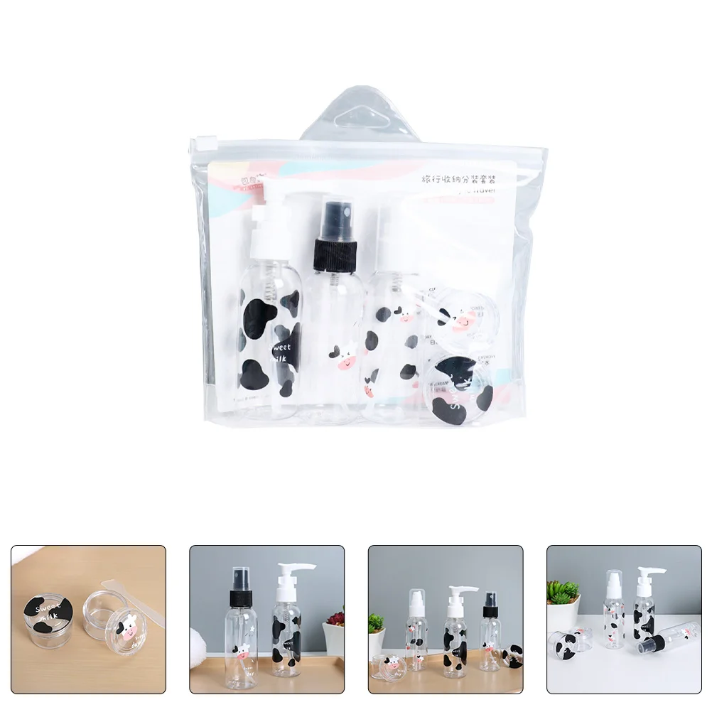 1 Set Press Type Bottle Spray Bottle Kit Cartoon Cow Empty Travel Bottle Set
1 Set Press Type Bottle Spray Bottle Kit Cartoon Cow Empty Travel Bottle Set