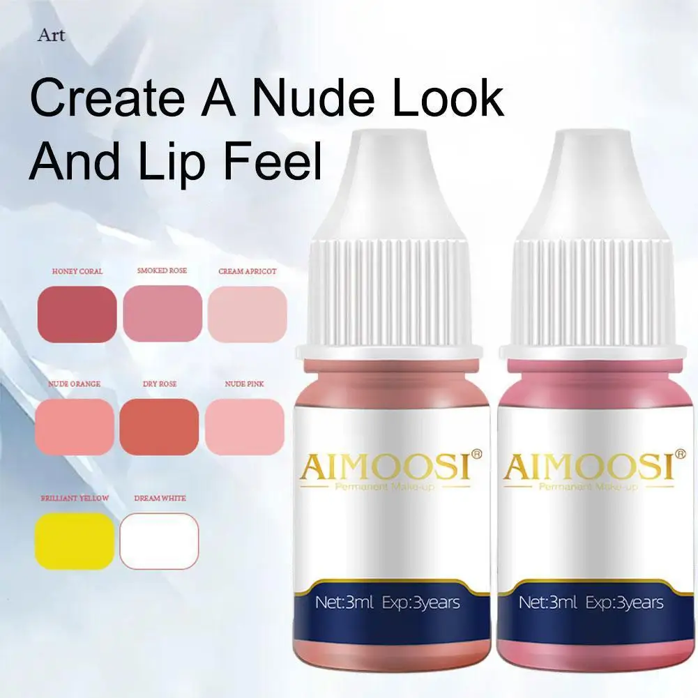 

3ml Lip Tattoo Pigment Nude Color Tattoo Ink Microblading Pigment For Semi Permanent Makeup Cosmetics Lips Tint Consumables X8F5