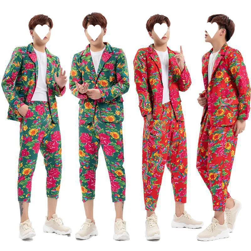 Big Flower Print New Year Suit Coat Men's High Street Ethnic Style China-Chic Couple Oversize Funny Men Clothes Autumn Winter
Big Flower Print New Year Suit Coat Men's High Street Ethnic Style China-Chic Couple Oversize Funny Men Clothes Autumn Winter