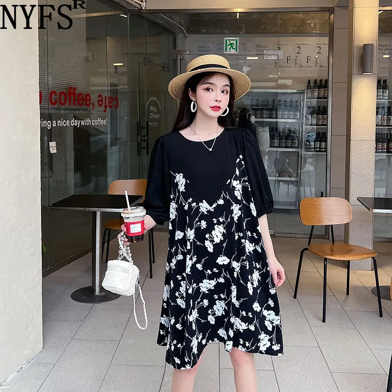 NYFS 2022 Summer New Korea Woman Dress Vestidos Robe Elbise Loose Cotton Plus Size Puff Sleeves Fat MM Dresses
NYFS 2022 Summer New Korea Woman Dress Vestidos Robe Elbise Loose Cotton Plus Size Puff Sleeves Fat MM Dresses