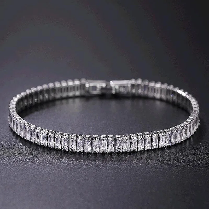 2*4 Rectangular Copper Inlaid Zircon Bracelet Fashion Simple Dress Wedding Bridal Accessories Bracelet High Quality Hand Jewelry
2*4 Rectangular Copper Inlaid Zircon Bracelet Fashion Simple Dress Wedding Bridal Accessories Bracelet High Quality Hand Jewelry
