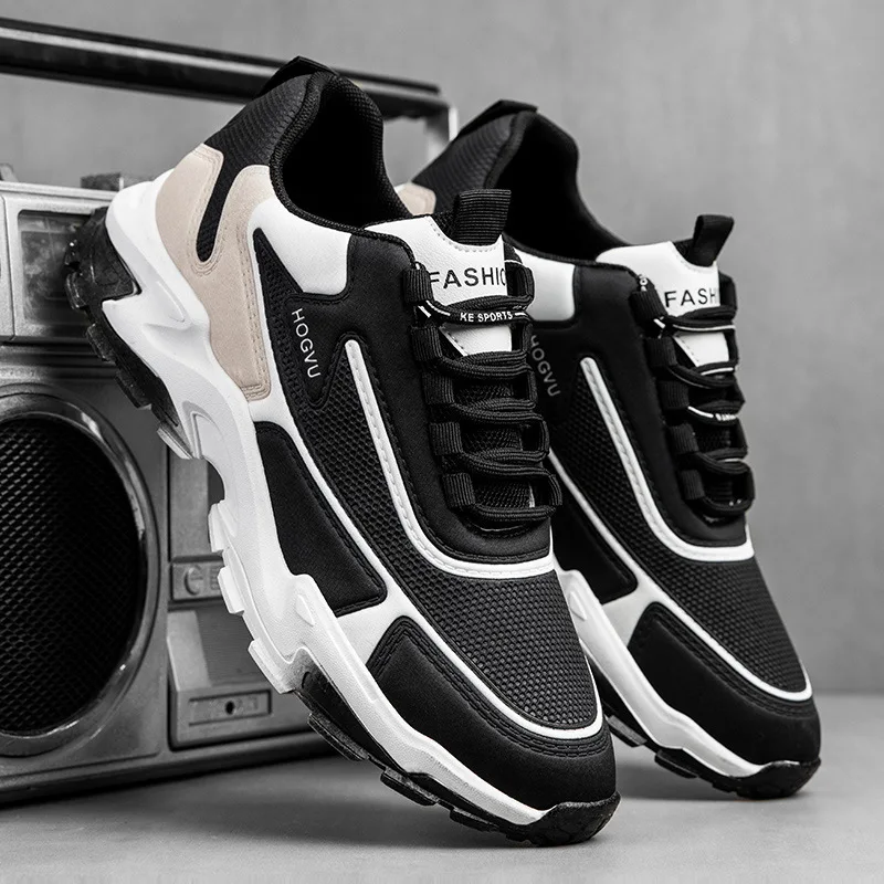 

Brand Men Casual Shoes 2023 Fashion Mesh Men's Sneakers Leisure Round Toe Platform Vulcanized Shoes Splicing Zapatillas Hombre