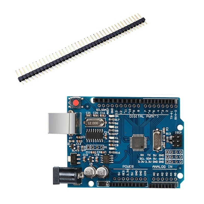 Макетная плата ATMEGA328P для Arduino UNO R3, совместимая материнская плата с микроконтроллером
Макетная плата ATMEGA328P для Arduino UNO R3, совместимая материнская плата с микроконтроллером