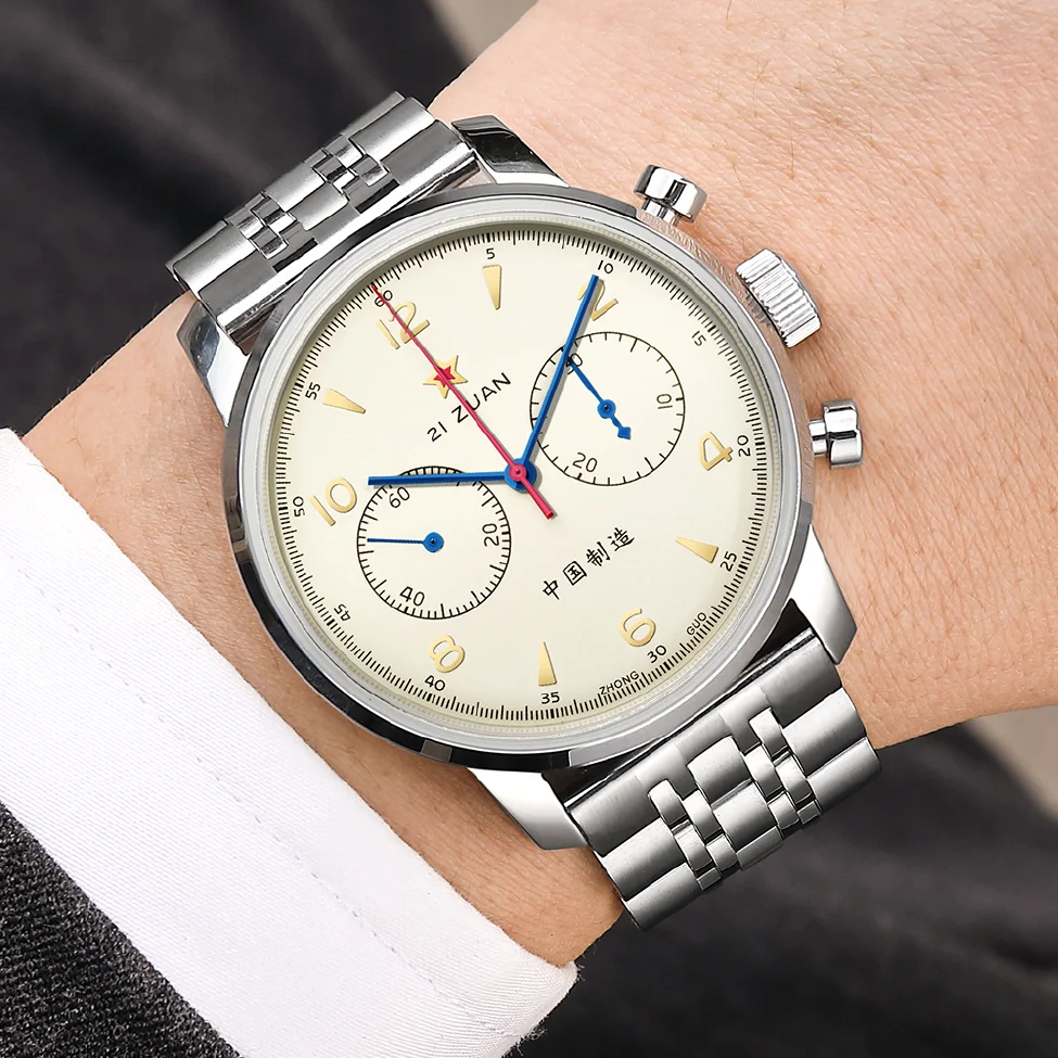SEAKOSS 1963 Mechanical Watches 42mm Sapphire Glass Stainless Stell Men Chronograph Watch ST1901 Seagull Movement Male Clock
SEAKOSS 1963 Mechanical Watches 42mm Sapphire Glass Stainless Stell Men Chronograph Watch ST1901 Seagull Movement Male Clock